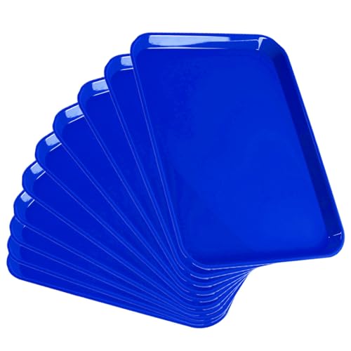 JMU 10 Pcs Royal Blue Dental Procedure Tray Flat Tray Size B 13.25" X 9.75"