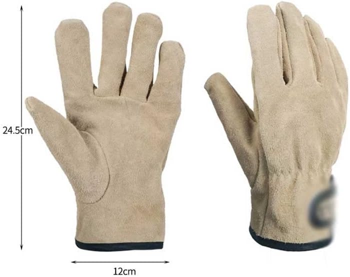 2つのレイヤーレザーアウトドア バーベキュー手袋火耐火キッチンクッキングオーブンミッツアンチスリップハードクランプグローブ