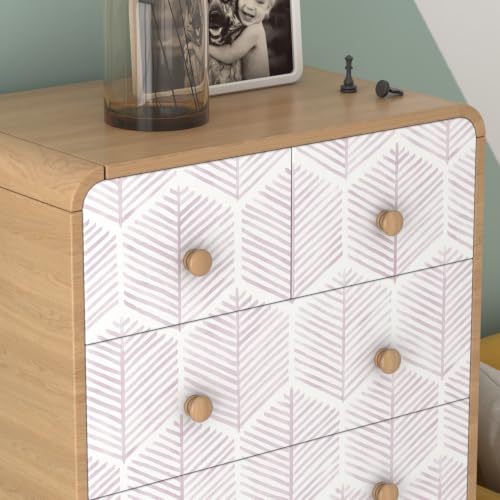 Image of OSECAGE Geometric Peel and Stick Wallpaper Pink Contact Paper 17.3''x787''