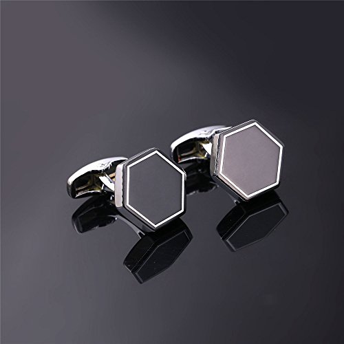 Abotoaduras simples masculinas e femininas U7 abotoaduras modernas para camisa de smoking 18 quilate