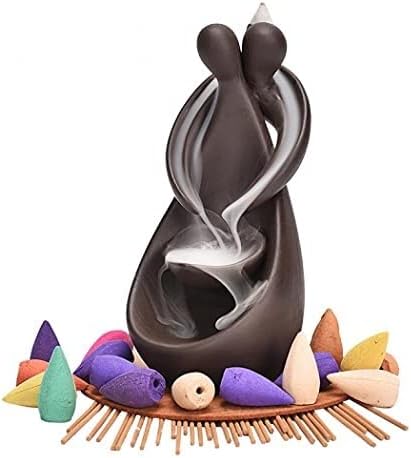 YYDS Incense Burner Backflow Incense Burner Holder Handmade Crafts Ceramic Waterfall Meditation Relaxation Durable Multifunction Home Decor Incense Holders
