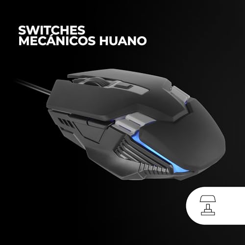 MM024, Mouse Gaming RGB, Sensore Ottico 4000 DPI, Switch Meccanici Huano, RGB Flow, Regolazione On-the-fly 1200/2400 / 3200/4000 DPI, Compatibilità Multipiattaforma, Nero - Mouse gaming - Immagine 4