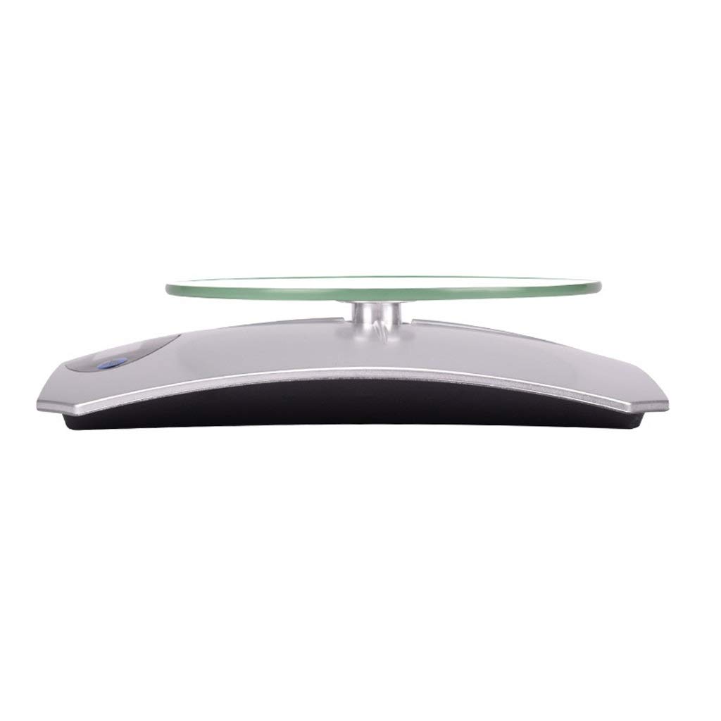 Balanzas para pesar alimentos, Báscula digital de cocina/alimentos de 5 kg/1 g for cocinar y hornear con función de tara y bandeja de vidrio extraíble, sistema de sensor de alta precisión (Color : Sil