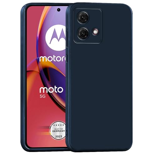 Image of Back Cover for Motorola Moto G84 5G | Full Camera Protection | Premium Liquid Silicon Case | Flexible Bumper Case for Motorola Moto G84 5G (Dark Blue)