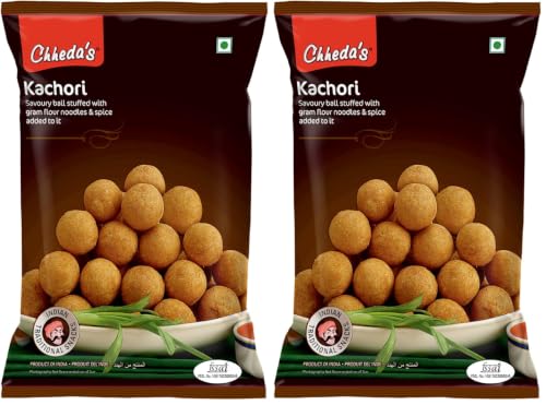 Image of Chheda's - Kachori - Crispy Spicy Snack - with Spicy Mixture Filling - 300 Gm Pack of 2