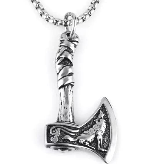 THE MEN THING FOXY AXE - Alloy Pendant with Stainless Steel 24inch Round Box Chain, American trending Style for Men & Boy (B0CZ6N8LDR) Amazon Price History, Amazon Price Tracker