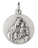 I G J MEDAGLIA SCAPOLARE DEL CARMELO (MADONNA DEL CARMINE) - 100% MADE IN ITALY - (Scapolare Rotonda)