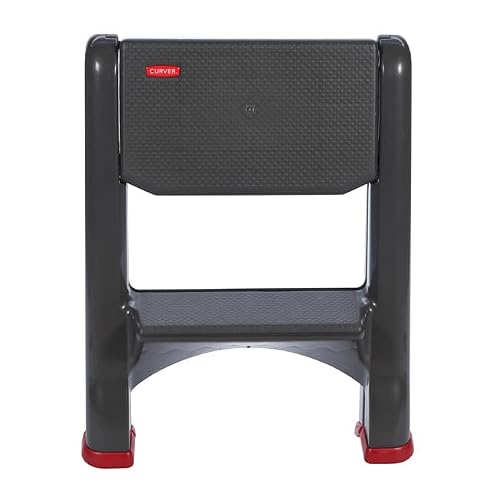 CURVER | Marchepied pliable 2 marches, Anthracite, 49,5 x 17,2 x 64 cm, Plastique – vue 3