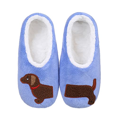 Dackel Hausschuhe Damen - Flauschig Mit Rutschfester Sohle