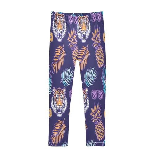 Toddler Girls Leggings Printed Yoga Pants Leggings Pineapple Leaves Tiger for Kids