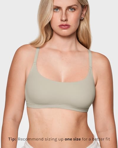 Image of INLYRIC Women's Inbarely Soft Racerback Bralette - Wireless Full Coverage No Padding Unlined Bralette