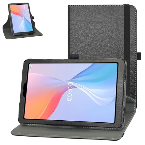 MAMA MOUTH for Onn 8 inch Rotating Case 2024,360 Degree Rotary Stand with Cute Pattern Cover for Onn 8 inch (2024 Model:100135923) 8" Tablet (JUST Fit Onn 8 2024),Black