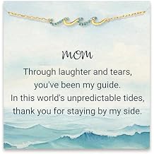 STORYJEWELLERY Mothers Day Gifts for Mom, Mom Bracelet, Gifts for Moms, Wave Bracelet for Moms, Mother Jewelry, Womens Day Birthday Presents