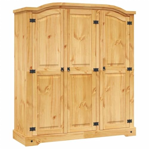 vidaXL Armario 3 Puertas Corona Range Pino Mexicano Guardarropa Ropero Mueble