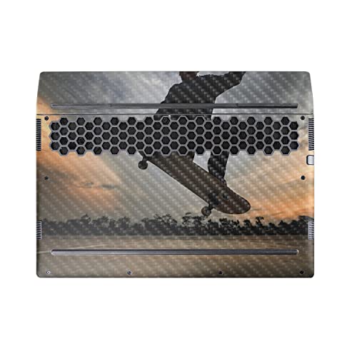 Image of MightySkins Carbon Fiber Skin Compatible with Alienware M17 R5 (2022) Full Wrap Kit - Ollie | Protective, Durable Textured Carbon Fiber Finish | Easy to Apply & Change Styles | Made in The USA