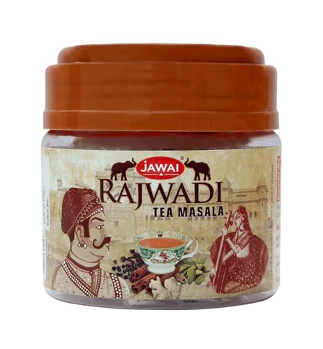 JAWAI RAJWADI TEA MASALA | Authentic Chai Masala for Tea | Immunity Booster | Natural & Ayurvedic Spices | Ginger, Cardamom, Clove, Cinnamon, Black Pepper | Traditional Indian Spice Blend 100G (3.5oz)