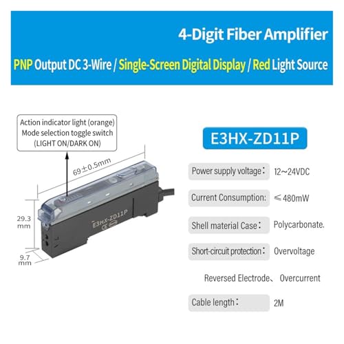 Capteur E3HX-ZD11P pour stabiliser la détection optique industrielle sur rail - 3
