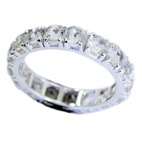 Bague Quartz Naturel Cristal Promesse Argent Sterling