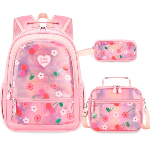 Similove 15 Inch Kids Backpack for Girls 5-8 with Lunch Box Pencil Case by Similove - Used condition - US$26.78