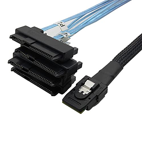 Cable Mini SAS SATA interno 36 pines SFF-8087 a 4 SAS SFF-8482 0.5 m miniatura 2