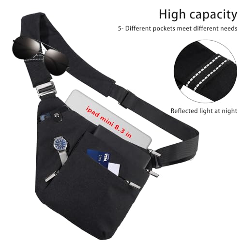 VADOO Sling Bag - Anti-theft Crossbody Shoulder Bag for Men and Women3