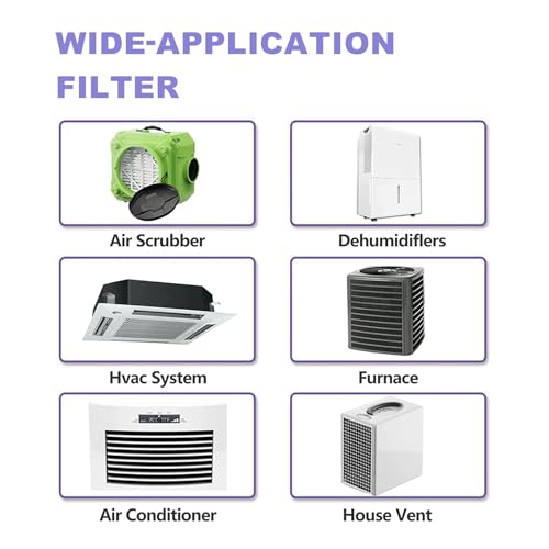 Image of 12x12x1 MERV 11 Air Filter, 4-Pack for Furnace HVAC | MPR 1000 FPR 7 Pleated HVAC filter, Exact Size: 11.81 inchx11.81 inchx0.79 inch, Filters Dust, Pollen & Pet Dander, 3-Month Lifespan