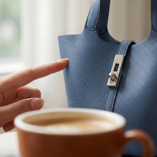Image of Tote Bag for Women Vegan Leather Bucket Purse for Women Top Handle Handbag Shoulder Bag with Detachable Small Purse