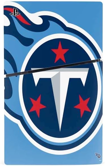 Skinit Decal Gaming Skin Compatible with PS5 Slim Disk Bundle - Officially Licensed NFL Tennessee Titans Large Logo Design