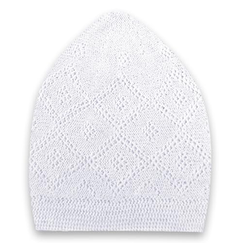 Kapobia Kufi Hats for Men, Muslim Clothes for Men,%100 Breathable Skull Beanie, Crochet Cap, Handicraft Taqiyah, Cufi, Kufe