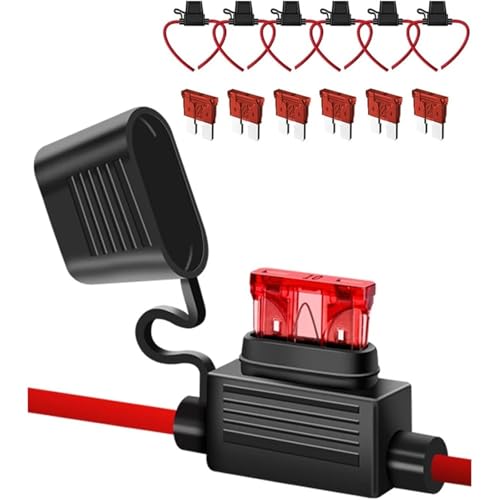 Porte-fusible en ligne 16 AWG étanche pour voiture avec 6 fusibles ATC ATO 10A
