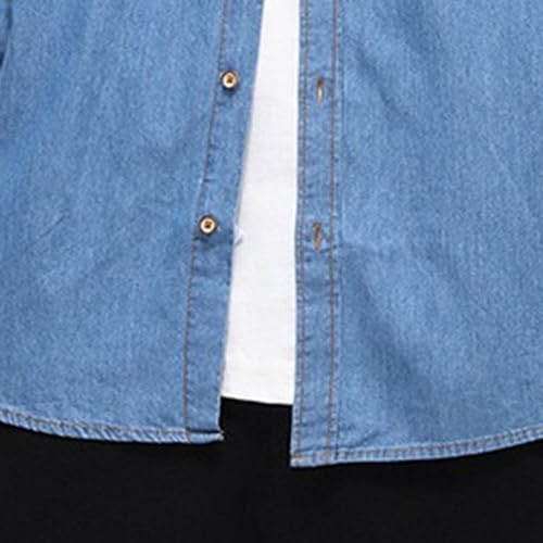 Chaqueta de mezclilla casual manga larga para hombre miniatura 2
