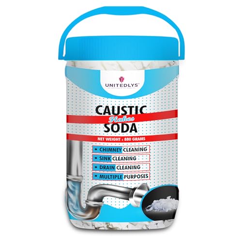 Multipurpose Caustic Soda Drainage Block Remover 880G | Fast-Acting, Non-Toxic & Odorless Drain Cleaner Powder | Caustic Soda for Drain Cleaning | Sink Cleaner & Drainage Cleaner