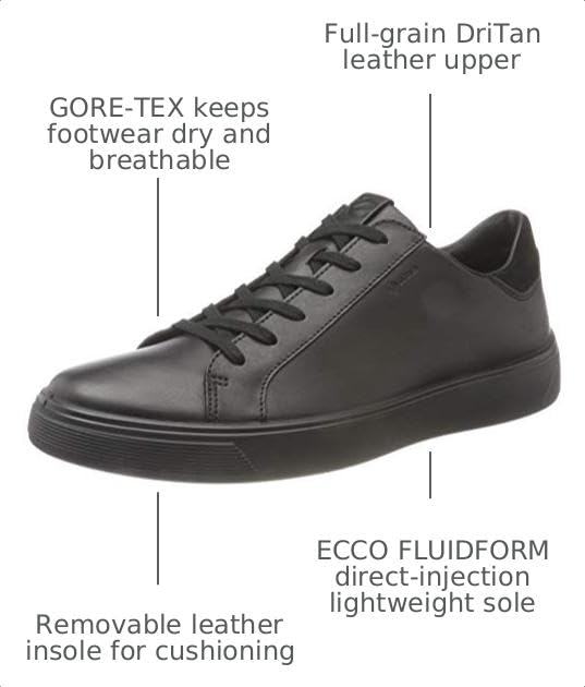 Image of ECCO Mens Street Tray Gore-tex Waterprooof