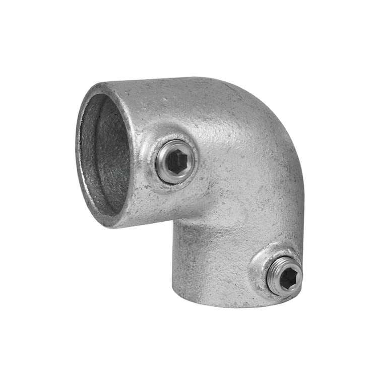 [PDF] - 48mm Galvanised Key Clamp Elbow with Grub Screws | Steel Tiube Fitting | Elbow 90