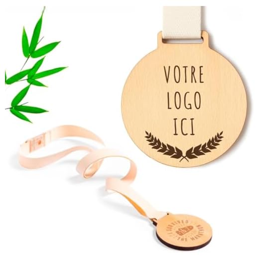 Médaille personnalisée en Bois – Medaille trophée Personnalisable Gravure Laser pour Prénom, Chrono, Logo… [Medailles olympiades]