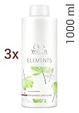 Wella Elements sulfatfreies Shampoo 3 x 1000 ml für trockenes-sprödes Haar Professionals Care