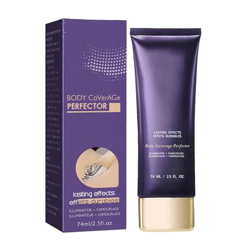 Crema Correctora para Tatuajes,Maquillaje para Cubrir Tatuajes,Maquillaje Corporal a Prueba,Crema Correctora Corporal,Resistente al Agua,Body Coverage Perfector,74ml
