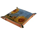 Usage:Fold the four corners of the leather valet tray to form a storage tray,Simple and can be used for a long time