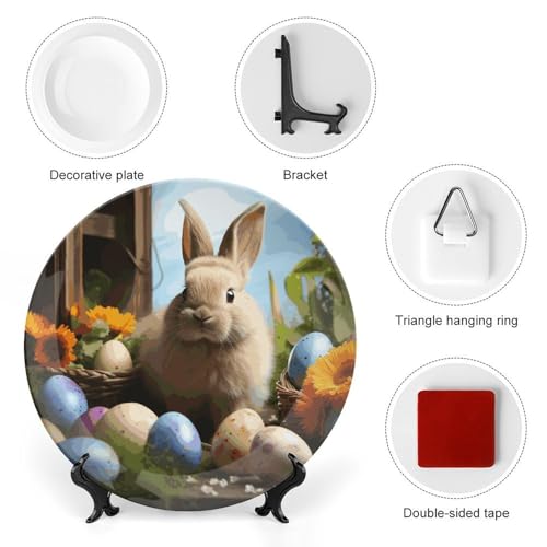 Plato decorativo de hueso de porcelana 8 pulgadas miniatura 3