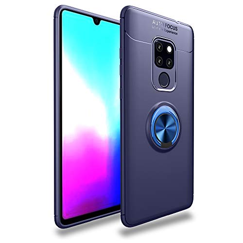 BLUGUL Funda Huawei Mate 20 X, Soporte Giratorio del Anillo de 360 Grados, Compatible con Soporte Coche Magnético, Case Cover para Huawei Mate 20 X Azul Cover