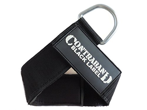 Contraband Black Label 3030 2in Heavy Duty Nylon Ankle or Wrist Cuff - Perfect Ankle Strap for Glute Kickbacks on Cable Machines - Adjustable Heavy Duty Nylon Strap & Metal D-Ring (SINGLE) - Thumbnail 5