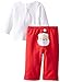 Little Me Baby Boys' Novelty Pant Set, White/Red, 9 Months