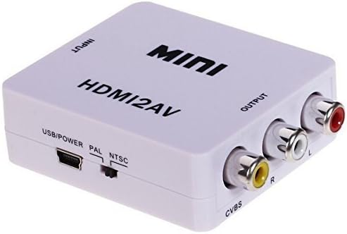 Mini HD Video Converter Box HDMI to AV/CVBS L/R Video Adapter HDMI2AV Support NTSC and PAL Output