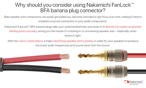 Conectores Nakamichi FanLock BFA Banana Plug 4 Pzas miniatura 3