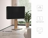 FITUEYES Design Floor TV Stand for 32-65 Inch TVs Beech Wood Height Adjustment Freestanding TV Stand ±30° Swivel Cable Management Zen Series - Image 4