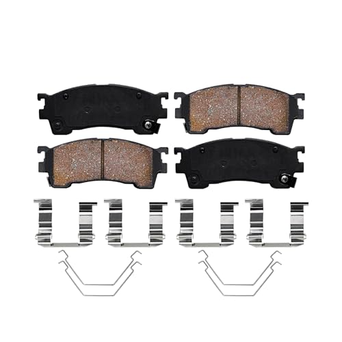 Image of Detroit Axle - Front Brake Pads for Ford 1999-2000 Protege, 1993-1997 Probe | Mazda MX-6, 1993-2002 626, Ceramic Brake Pads Replacement