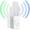 Répéteur WiFi Puissant, amplificateur WiFi de dernière Technologie avec6 antennes Couvrant Une superficie de11000m²,2 Ports LAN,répéteur WiFi pour la Maison et Le Bureau