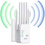Répéteur WiFi Puissant, amplificateur WiFi de dernière Technologie avec6 antennes Couvrant Une superficie de11000m²,2 Ports LAN,répéteur WiFi pour la Maison et Le Bureau