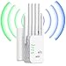 Répéteur WiFi Puissant, amplificateur WiFi de dernière Technologie avec6 antennes Couvrant Une superficie de11000m²,2 Ports LAN,répéteur WiFi pour la Maison et Le Bureau