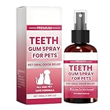 犬用口臭スプレー - 118ml 犬歯磨きスプレー ペット用 - ジェントル口腔ケア 子犬子猫歯のメンテナンス 消臭スプレー,ペットの歯クリーニングと歯茎・息ケア